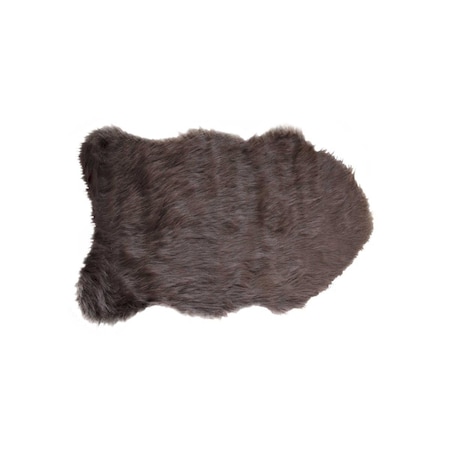 Palacedesigns 2 x 3 ft. Gordon Faux Sheepskin Rug - Chocolate PA3090651